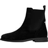 Tommy Hilfiger Donna Stivaletti Chelsea Flag in Pelle Scamosciata, Nero (Black), 37