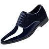 DXSYGMBN Mocassini Eleganti da Uomo in Pelle Verniciata Classici Stringati Business Scarpe Oxford da Sposa