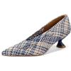 QUEEN HELENA Décolleté con Tacco Basso a Punta Chiusa Donna ZM11018 (Blu, Sistema Taglie Calzature EU, Adulto, Donna, Numero, Media, 37)