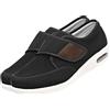 JTNZDAW Scarpe Comode per Anziani Uomo Ortopediche per Il Piede diabetico Primaverili e Autunnali con Piedi Larghi gonfi Grassi Regolabile Leggero(Black,43 EU)