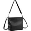 befen Borsa a tracolla da donna in vera pelle, borsa a tracolla e borsa hobo da donna, con 2 cinghie, perfetta idea regalo di Natale, Nero , 12.40''(L) x 3.74''(W) x 9.06''(H)