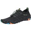 SAGUARO Scarpe da Sport Acquatici Uomo Donna Scarpette Scoglio Traspiranti Leggere Scarpe da Immersione per Piscina Spiaggia Canottaggio Mare Fiume Surf Vela Acqua Cycling, Nero, 46 EU