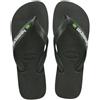 Havaianas Brasil Logo, Infradito Uomo, Verde Oliva, 41/42 EU