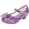 Mama Stadt Principessa Bambina Scarpe con Tacco Glitterato, Paillette Eleganti per Cosplay, Cerimonia e Festa