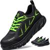 ISOOUS Scarpe Antinfortunistiche Uomo Leggere Scarpe da Lavoro Donna Comodo con Punta in Acciaio Antiscivolo Scarpe Sicurezza Verde 36