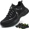 ISOOUS Scarpe Antinfortunistiche Uomo Donna Scarpe da Lavoro Leggere Scarpe da Cantiere Antiscivolo Traspiranti Nero 36