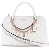 GUESS donna Libby 2 scomparti Satchel, bianco sporco, taglia unica