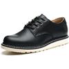 SL-Saint Uomo Fatto a Mano a Bassa Tazza di Moda Stivali Genuini in Pelle Bovina Scarpe Moda Lace Up (Classico Nero, Adulto, Uomo, 41.5, Numero, Sistema Taglie Calzature EU, Media)