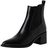 Tamaris Donna Chelsea con tacco a blocco in pelle nero 36 EU