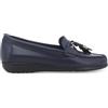 Melluso Scarpa Donna Mocassino Blu con Nappine e Charm
