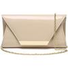 DETARA Pochette in pelle verniciata Borsa da sera da donna Borsa a tracolla elegante per feste di nozze di Natale Promenade …, Nudo E