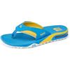 Reef Fanning Pregame Infradito da uomo, impermeabili, con apribottiglie, supporto per arco plantare, suola resistente, Blu/giallo., 43 EU