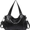 Generic Borsa a tracolla 2025 da donna, grande capacità, borsa tote da donna in pelle PU aggiornata, borsa casual elegante da lavoro, borsa a mano grande con design multi-tasca, per donne e ragazze