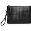 SLEDEZ Pochette da Uomo Pochette Morbida da Uomo in Pelle Intrecciata Borsa ascellare di Grande capacità (Color : Black, Size : 25x17x2cm)