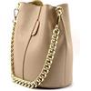 Superflybags Donna Borsa a Secchiello in vera Pelle Modello KIM 24x20x14made in Italy