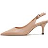 CHMILE CHAU Scarpe Tacchi Sandali Donna-Elegante Stiletto Donna-Stiletto-Sexy Tacco a spillo-Punta Chiusa-Festa-Lusso Moda Flangia Posteriore 39-CHC-19, 48 Albicocca D, 42 EU