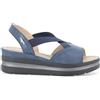 Melluso Sandalo Donna Blu con Zeppa Platform e Fasce Elastiche 41 / Blu