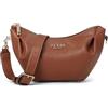 GUESS Amorette Top Zip Shoulder Bag, Borsa a Tracolla Donna, Cognac, Taglia Unica