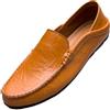 Unitysow Mocassini Uomo Pelle Estivi Pantofole Casual Eleganti Slip On Scarpe da Guida Scarpe da Barca Classic Loafers Giallo 43EU