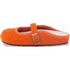 Le Clare Agnese - Pantofola Invernale Donna in Lana Cotta - Colore Arancione - Taglia 38