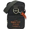 Avirex Borsello a Tracolla in Nylon Impermeabile, Borsa a Tracolla Uomo con Portachiave Rimovibile, Collezione Post PST03 (Grey)