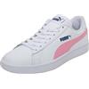 Puma Puma Smash V2 L Jr, Scarpe Da Ginnastica, Da Unisex - Bambini E Ragazzi, Bianco (Puma White-Prism Pink), 37.5 EU