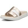 ECCO Sandali da donna Flowt Oasis Slide, Bianco/Oro Bianco Puro, 11-11.5