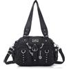 Angel Kiss Borsa Donna Tracolla Pelle PU Borsa a Mano Tote Bag Media Elegante Impermeabile Grande Capacità Molte Tasche Scomparti, per Lavoro, Scuola, Shopper, Università e Viaggio