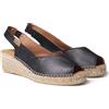Toni Pons Espadrillas da Donna con Zeppa in Pelle - BERNIA-P - Nero, 35 EU