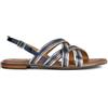 Geox Sandali da donna D Sozy Plus GOpen Toe, Navy Argento, 38 EU