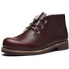 SL-Saint Stivali Chukka Classici Fatti a Mano Da Uomo Moda Vera Pelle di Vacchetta Scarpe Comode 5'' Allacciate (RossoMarrone Lana, Adulto, Uomo, 40, Numero, Sistema Taglie Calzature EU, Larga)