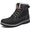 Mishansha Uomo Stivali da Neve Donna Scarponcino Invernali Caloroso Unisex Trekking Scarpe Inverno Outdoor Antiscivolo, Neroscuro 44 EU