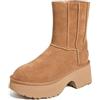 UGG Nuovi Stivali Classici in Pelle Marrone con Doppia Cucitura