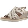 Fluchos - Sandalo a pala, casual, zeppa da 8 cm, pianta in gel, chiusura in velcro, traforato, per: donna