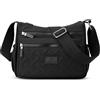 FORRICA Donna Borsa a Tracolla Tasche Multiple Borsa Crossbody Leggera Impermeabile Poliestere Borsa Messenger per Escursionismo Viaggio Nero