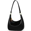 GSenhui Piccola borsa a tracolla da donna Y2K, piccola elegante borsa a tracolla da donna, in pelle PU, vintage, per donne e viaggi, Pelle morbida nera, s