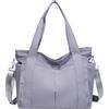 DEEVORCA Borse a Spalla da Donna Moda Semplice Borse Tote Da Signora Tasche Multiple Tracolla Rimovibile Borse a Mano Concerti Pendolare Quotidiano Borse messenger Impermeabile Nylon Grey