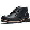 SL-Saint Stivali Chukka Classici Fatti a Mano Da Uomo Moda Vera Pelle di Vacchetta Scarpe Comode 5'' Allacciate (Nero Pelle, Adulto, Uomo, 45, Numero, Sistema Taglie Calzature EU, Larga)