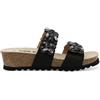 Melluso Walk 018147Q Black Nero Ciabatte Donna Pelle Strass Zeppa Strappi 38
