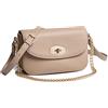 David Jones - Borsa a Tracolla Piccola Donna - Borsa a Mano Spalla Simil Pelle PU - Borsetta con Patta - Sera Shopping Elegante Quotidiana - Beige