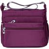 NOTAG Borsa a Tracolla da Donna, Multitasche Borsa a Spalla Impermeabile Nylon Crossbody Bag (L, viola)