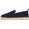 FRED MARTIN COLLECTION Espadrillas in camoscio con suola in juta e fodera in pelle da uomo, blu navy scamosciato, 41 EU