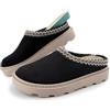 JOMIX Ciabatte Donna Invernali Soletta Estraibile e Suola Platform | Pantofole mule calde peluche morbido, effetto scamosciato con bordo, suola platform antiscivolo per casa e fuori