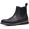 SL-Saint Uomo Fatti a Mano Stivali Chelsea Classici In Vera Pelle di Mucca Scivolare Sulla Moda (Nero Pelle, Adulto, Uomo, 40, Numero, Sistema Taglie Calzature EU, Larga)