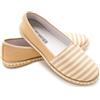 GLAMORA Espadrillas Donna Righe Ballerine Slip On Scarpe Basse Tela Mocassini Estivi Leggere Traspiranti Comode Suola Gomma Antiscivolo Calzature
