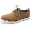 Allthemen Mocassino Basso Uomo Eleganti Scarpe Stringate Punta Tonda da Lavoro Oxford Casual da Barca Piatta Marrone 44