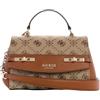 GUESS MELINDA LOGO TOP HANDLE FLAP.LATTE LOGO U