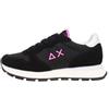 SUN68 Sneaker Ally Solid 1162 Nero/Fuxia Fluo
