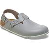 BIRKENSTOCK Tokio Pro - Zoccoli in pelle di alta qualità con plantare anatomico, grigio., 42 EU