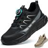 BAXIWUY Scarpe Antinfortunistiche Uomo Scarpe da Lavoro Donna Leggere Traspiranti Sneakers Alte Antiscivolo Comode Scarpe Sicurezza Regolazione Rapida dei Lacci